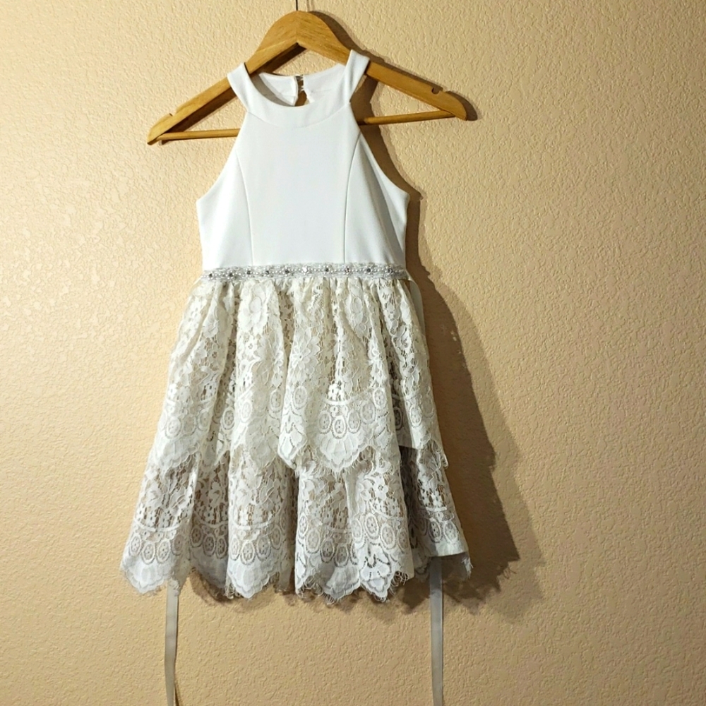 White formal beautiful dress